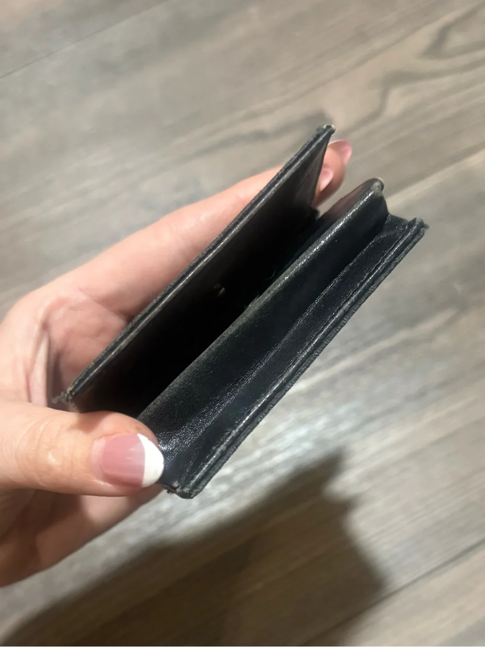 Vintage Fendi Zucca FF Monogram Coin Purse Wallet Black Canvas Leather Luxury